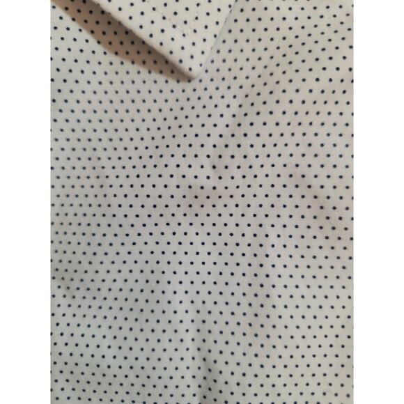 Brooks Brothers Shirt Mens Medium 16 32 White Blue Polka Dot Regent Long Sleeve - Picture 3 of 11